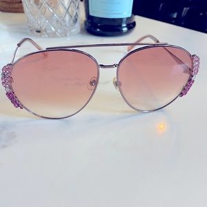 Pink MCM Aviator sunglasses